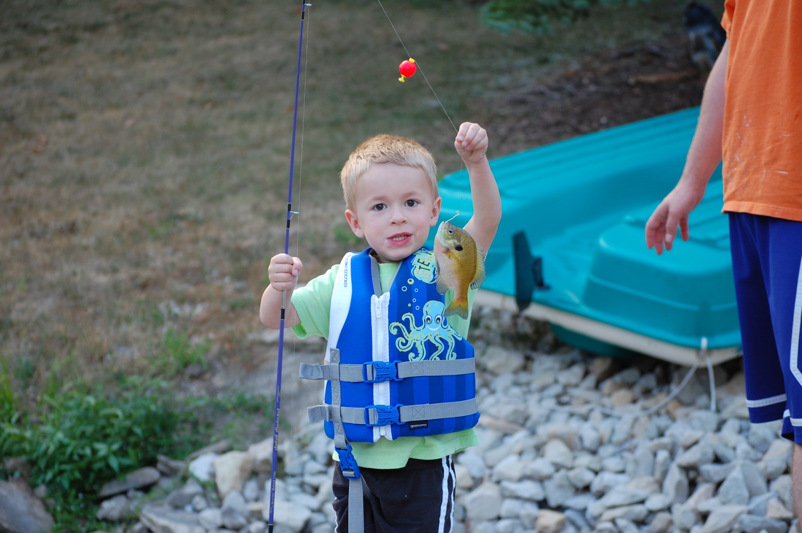 Tyler with a Bluegill