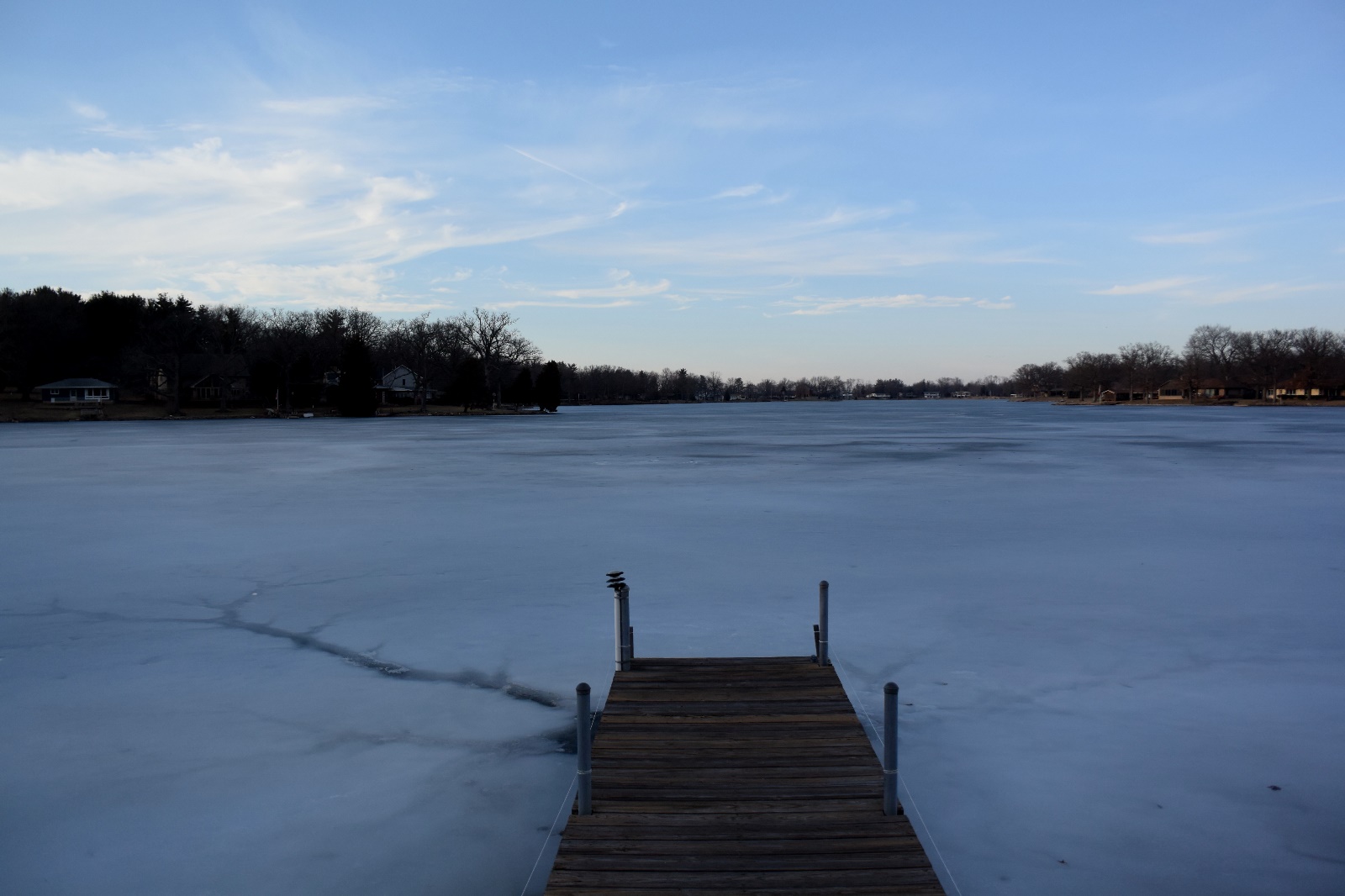 View of the frozen lake