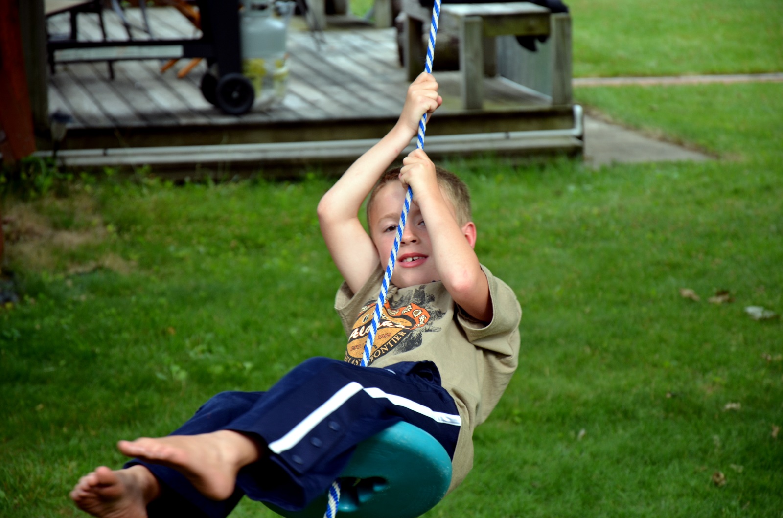 Tyler on the swing