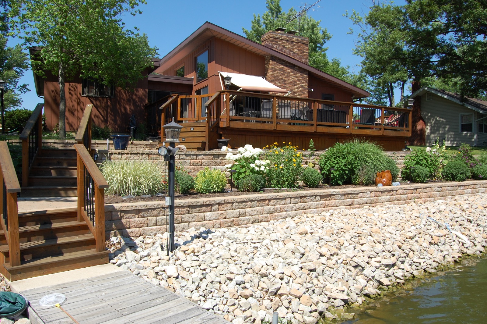 Lake house in the summer