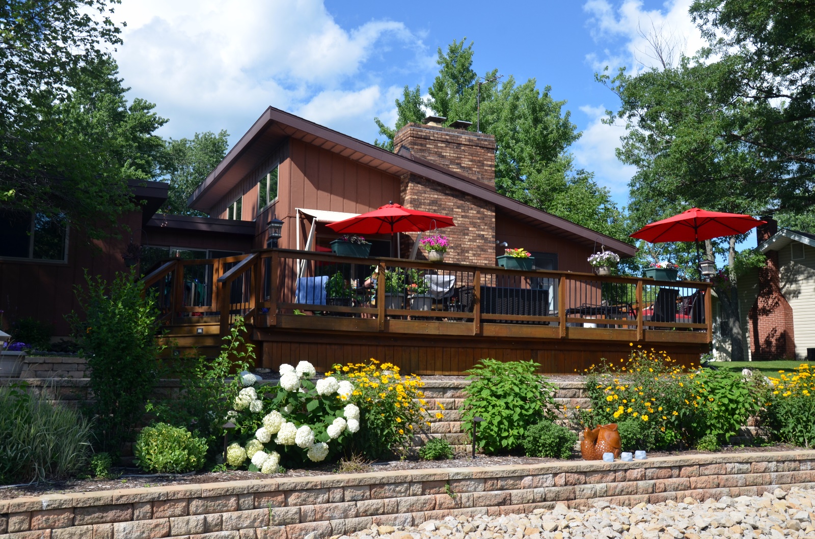 Lake house in the summer