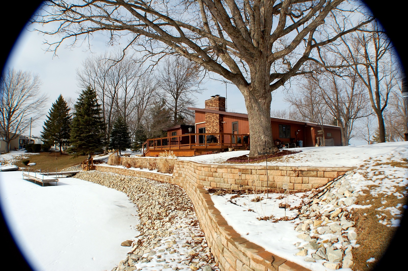 New wall in the winter